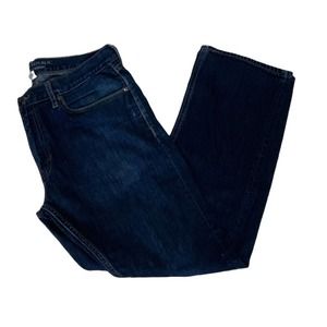 Banana Republic Vintage Straight Front Zip 5 Pocket Jean Medium Rinse Blue 33x29